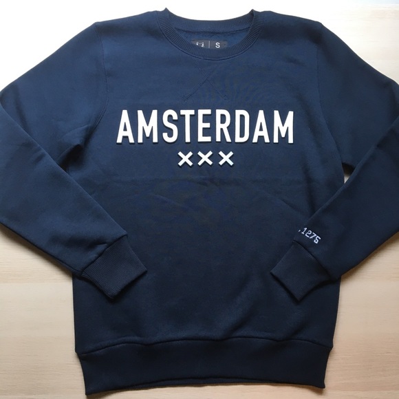 Fox Other - Men’s Fox Navy Blue Amsterdam Sweatshirt Small